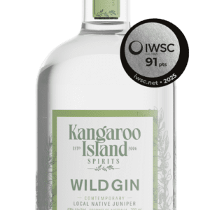 Wild Gin bottle with IWSC winner badge